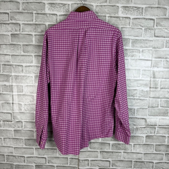 Brooks Brothers Light Lavender Royal Logo Button Down Shirt Mens LARGE SLIM FIT - Picture 5 of 8